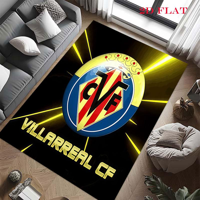 Villarreal CF Carpet Rug for Living Room Bedroom Home Sofa Decoration,Kids play Nonslip Floor Mat