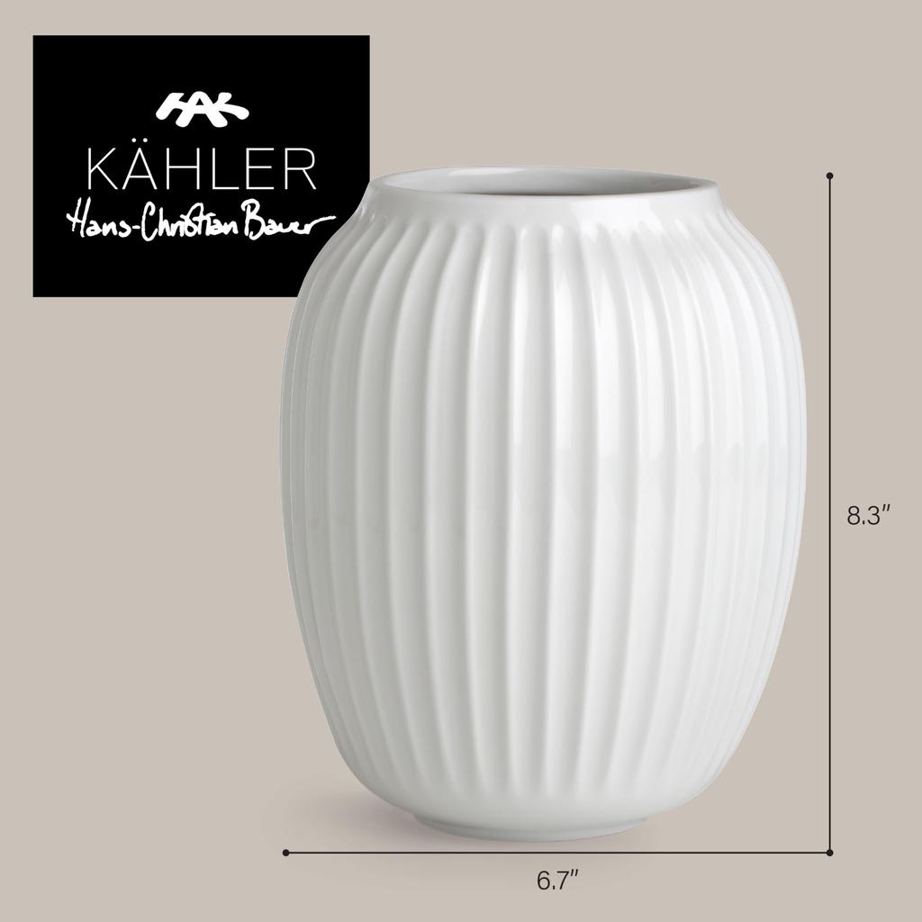 KAHLER Vase H200 White Hammershøi