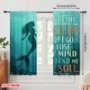 2pcs 2D Flat Printing Party Window Curtains Mermaid Ocean Mind Soul Polyester Without Electricity All Season Party & Holiday