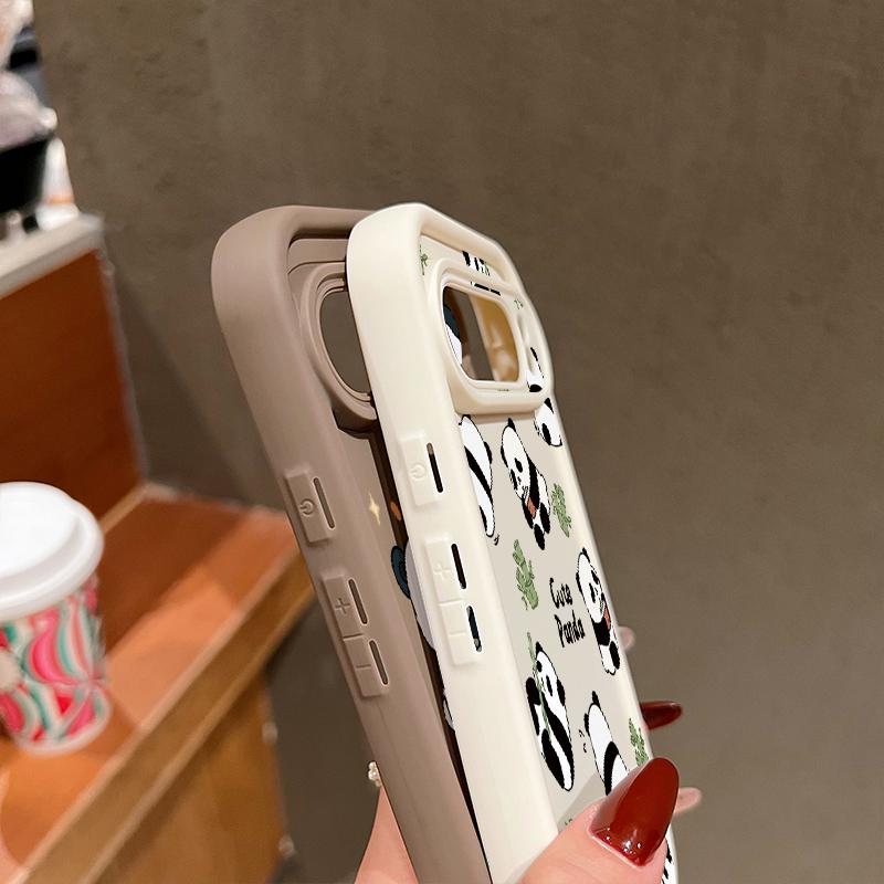 Cute Pandas Pattern Soft Phone Case For Google Pixel 9 Pro XL 8 Pro 8A TPU Matte Shockproof Lens Protection Bumper Cover