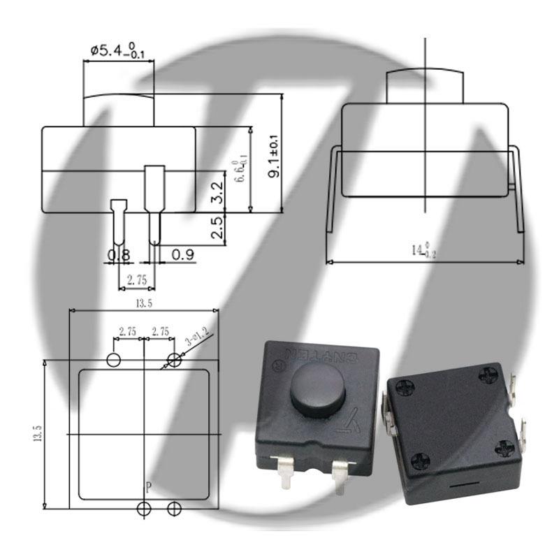 12x12 LED Flashlight Desk Lamp with Self-Locking Power Switch