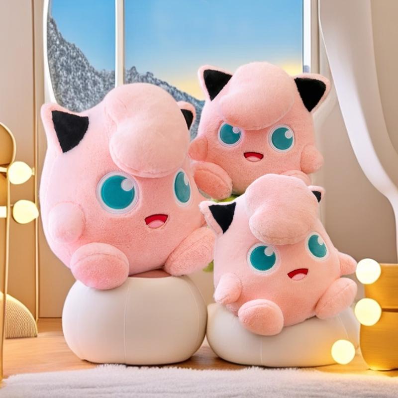 30-45Cm Cute Jigglypuff Pokémon Plush Toy Soft Cartoon Anime Jigglypuff Stuffed Pillow Girls Pink Room Decoration Doll Xmas Gift