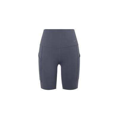 Einfarbige lässige Sportshorts mit mittlerer Taille und Taschen für Damen Unterteile Tiefes Lila DQ5995-509