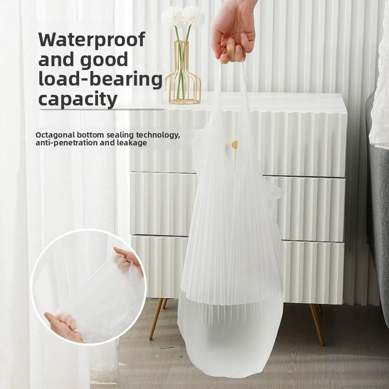 Biodegradable Thick Trash Bag With Handles For Home Kitchen Waste Disposal