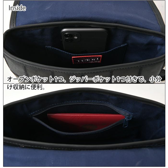 DPC272 Shoulder Bag A5 Compatible Panel Leather Patchwork Magnetic Closure Black [Tryon] Men's