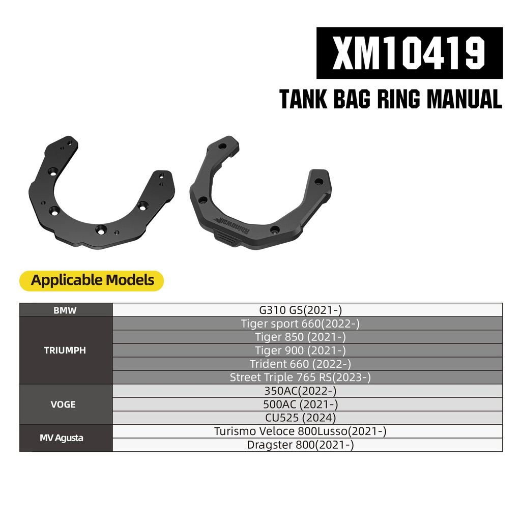 Rhinowalk Motorcycle Tank Bag Strong Magnetic Tank Bag Adapter Base