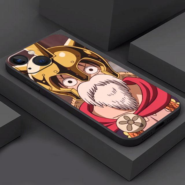 O-ne-1-P-Piece Drawings Phone Case for iPhone 14 Plus 7 12 Mini XR 11 SE 8 6s 13 Pro Max XS X Matte Shockproof Black Soft Cover