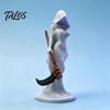 Literary Art Collectible Lady Reaper Hooded Figure Sculpture, Gothic Grim Statue with Sickle, Bay Window Ornament 3D Printed Robe Women Figurine
