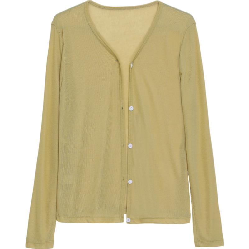 Cardigan sottile da donna Camicia a maniche lunghe Abbigliamento per la protezione solare Taglie forti Top larghi con apertura frontale con aria condizionata