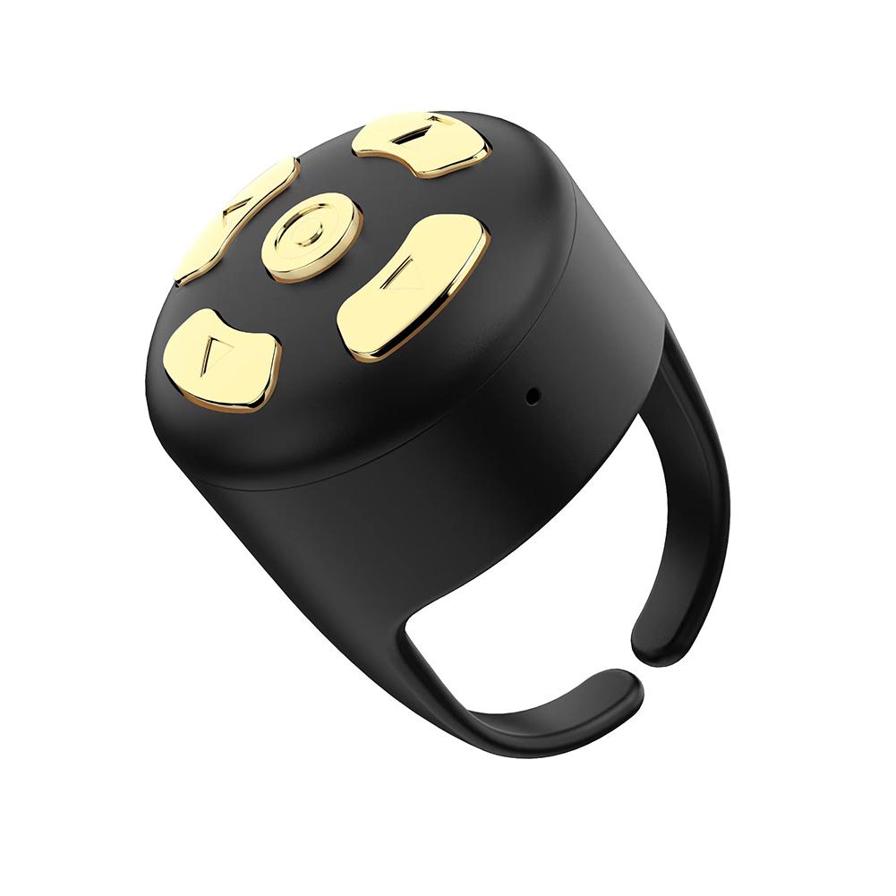 

For Scrolling Ring Remote Control Bluetooth-Compatible Finger Remote Mobile Phone Video Remote Control for iPhone Xiaomi чорний