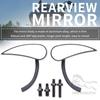 2PCS Schwarz Motorrad Rückspiegel Rückansicht Seiten Spiegel Für Harley Cruiser Bobber Chopper Dyna Softail Motorrad