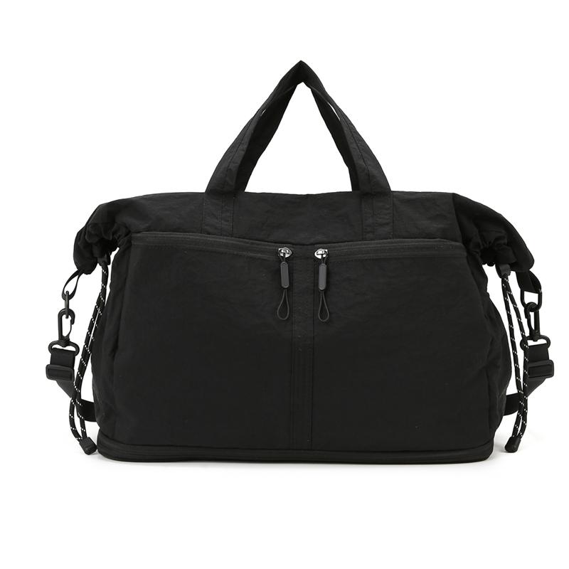 

Складная дорожная сумка ручной клади большой вместимости, расширяемая, многофункциональная, износостойкая, для путешествий, плавания, спорта, фитнеса чёрный