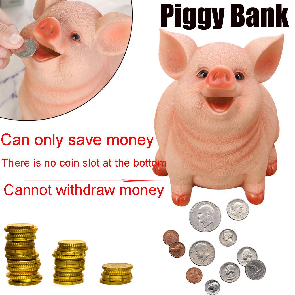P iggy Bank Resin Craft Coin Bank Money Pig Shaped Box Gifts Toy Box For Kids