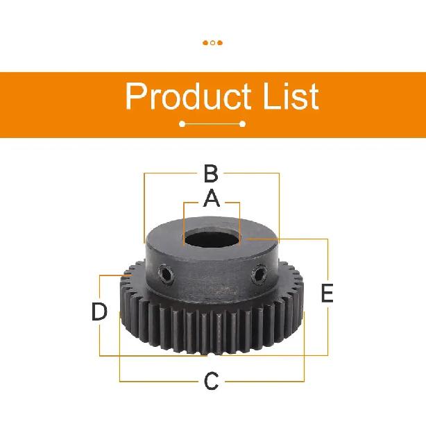 1 шт. Моторна шестерня 1M-80T/90T/100T/110 зубців SC45# Вуглецева сталь Високочастотна гартування Зубчасте колесо Розмір отвору 8/10/12 мм