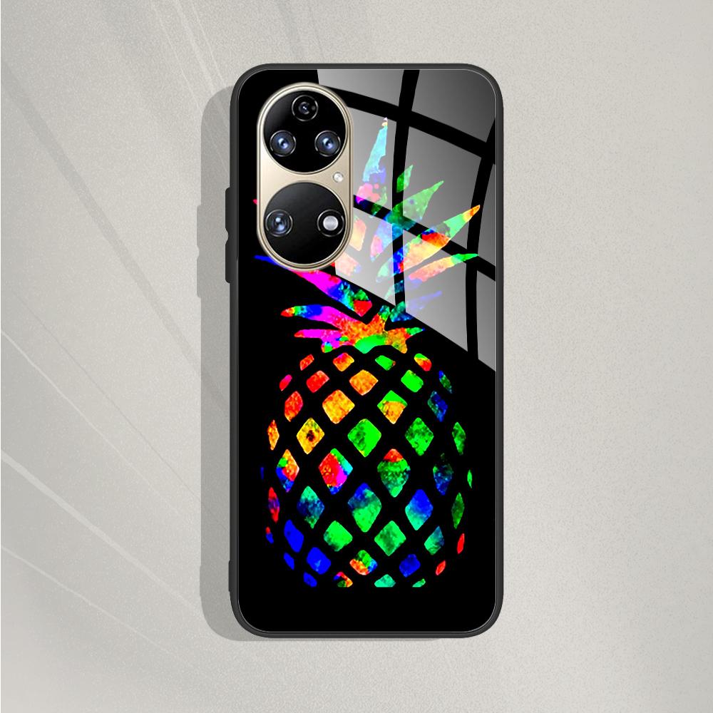 Pro Huawei P50 Pro Pouzdro P50E P 50 Luxusní tvrzené sklo Kryt telefonu Pro Huawei P50 Zadní kryt Módní ochranné TPU Coque P50Pro
