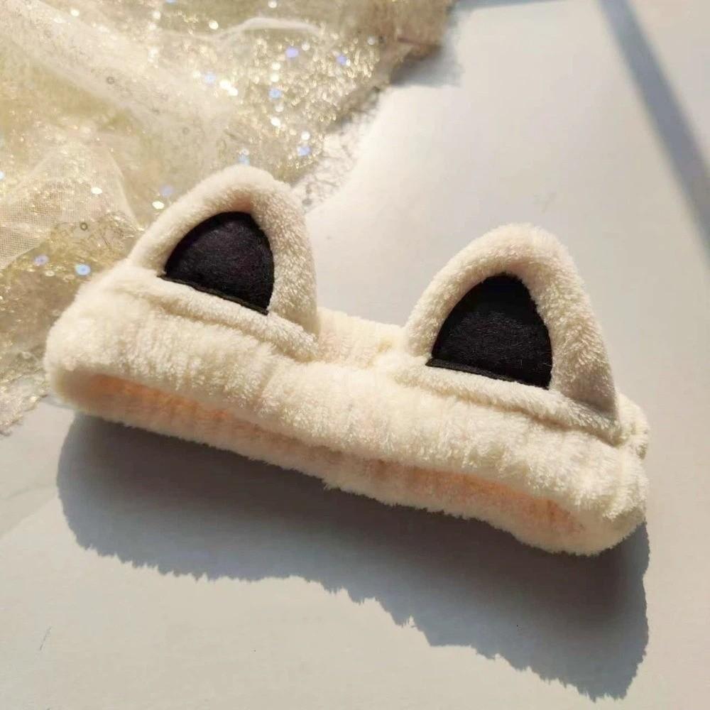 3D Cartoon Hairband Soft Furry Plush Headband Cute Cat Ear Head Hoop Face Washing
