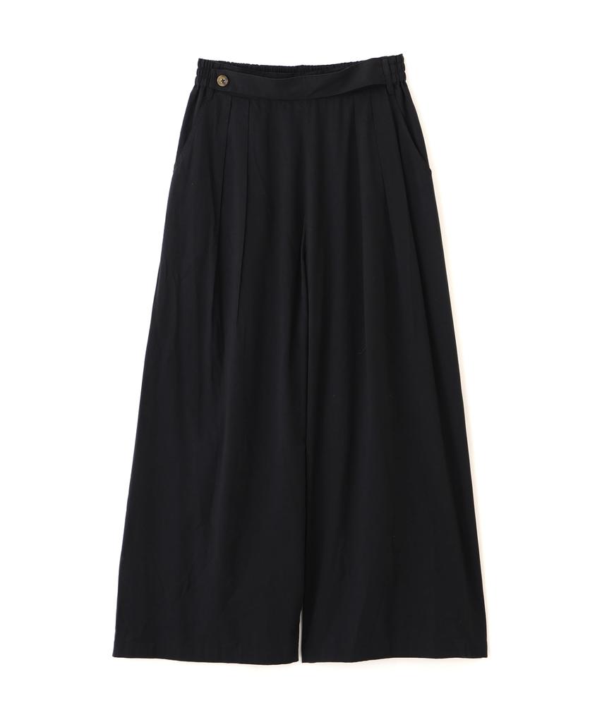 AVIREX DESIGN BELT TUCK DETAIL PANTS, Long Bottoms, Easy Waist, Casual, Loose Fit, Women's, One Size, 010 black, 783-6110601