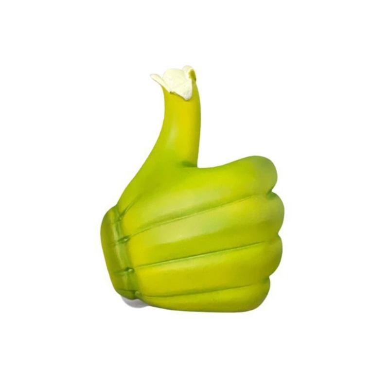 

Novelty Funny Banana Thumb Up Resins Statue for Coffee Table Accent and Interior Designs Banana Ornament Holiday Gift зелёный