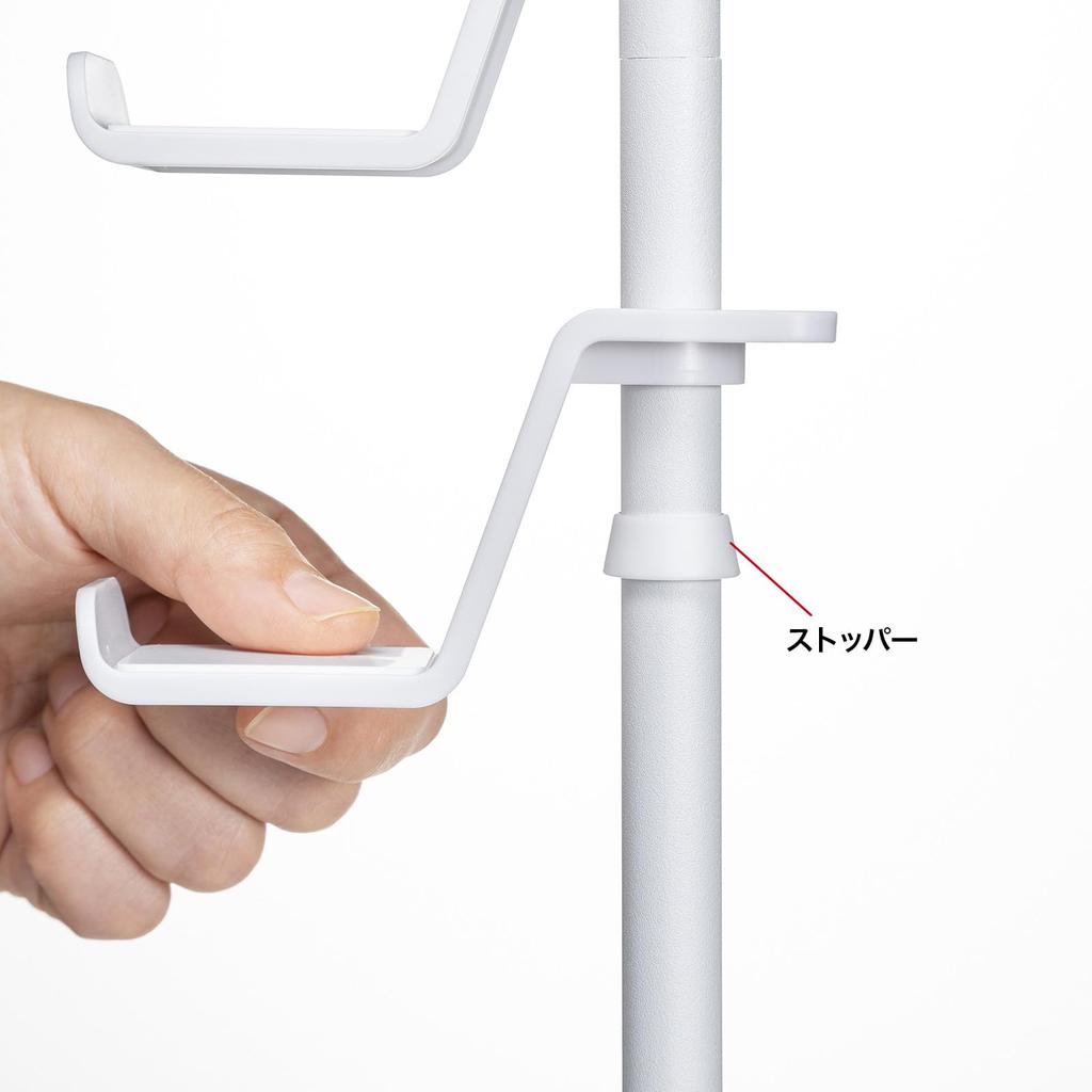 SANWA SUPPLY Game Controller Stand with Clamp (With Headphone Holder/White) JY-STN2W