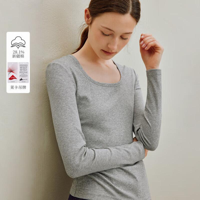 Inman Women s U-Neck Long Sleeve Casual T-Shirt S