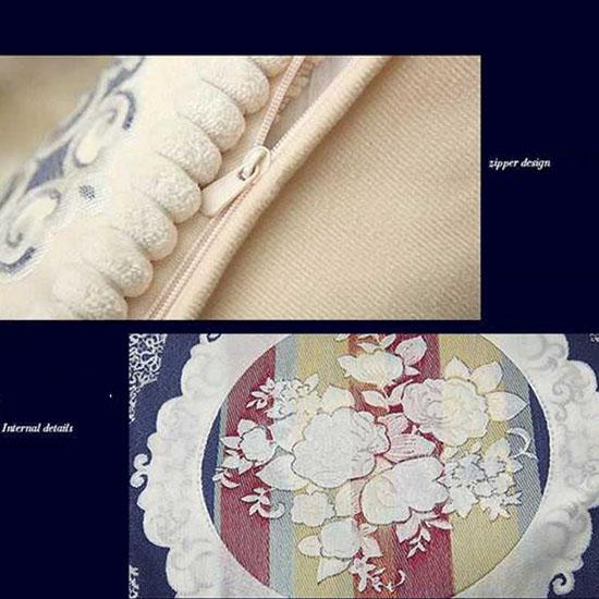 Washable Cushion Covers  European-style Printed Sofa Pillowcase Cover for  Living Room Car Pillow Cushion Lumbar Support Cover Removable