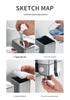 Wall-Mounted Dual Soap Dispenser with Double Hook for Bathroom & Kitchen