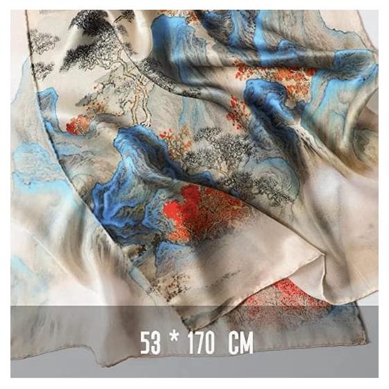 Used Shanghai Story 100% Mulberry Silk Scarf