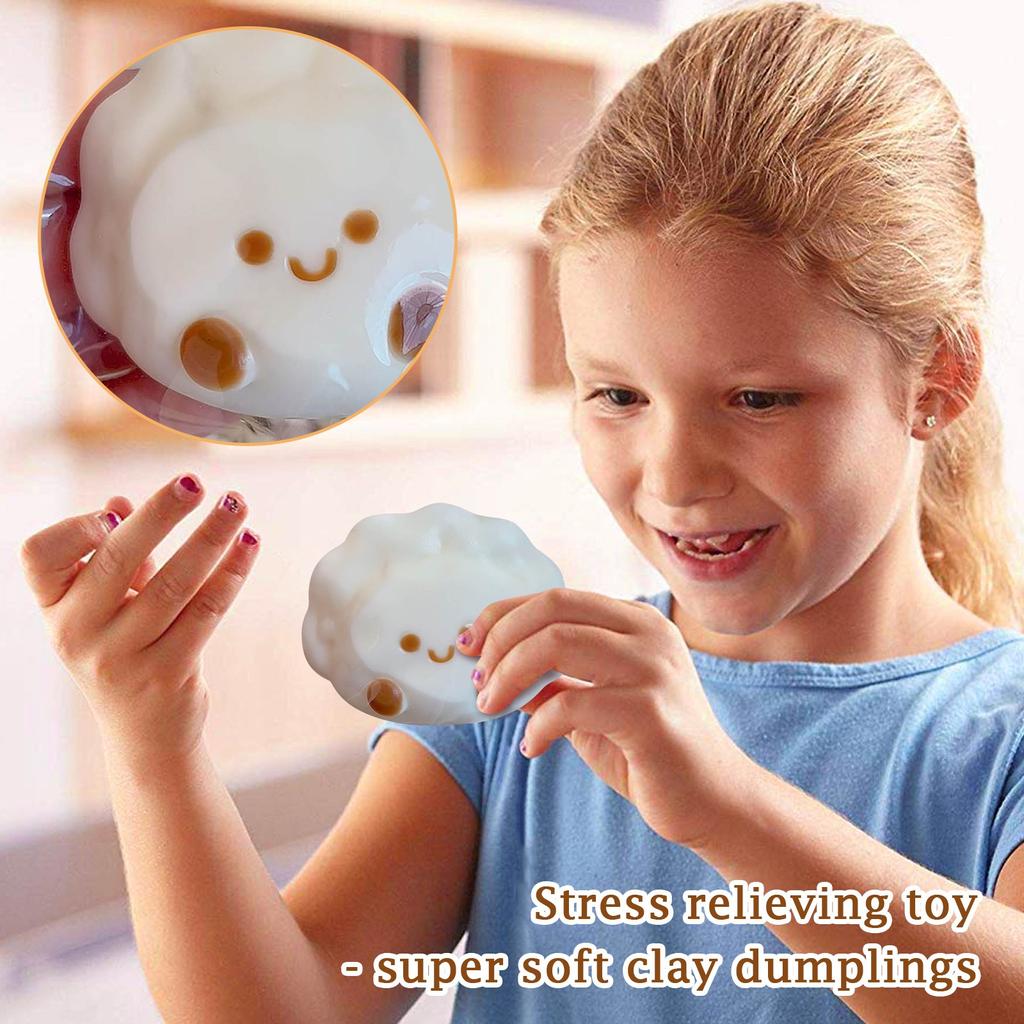 Dumpling Squeezing Fun Super Soft Slime Squeezing Decompression Handmade Food Grade Silicone Toy