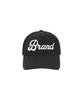 Beleudeunua Washed Cotton Embroidered Ball Cap (Black)
