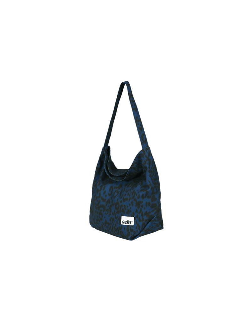 Sehr Leopard Bucket Bag (Dark Blue)