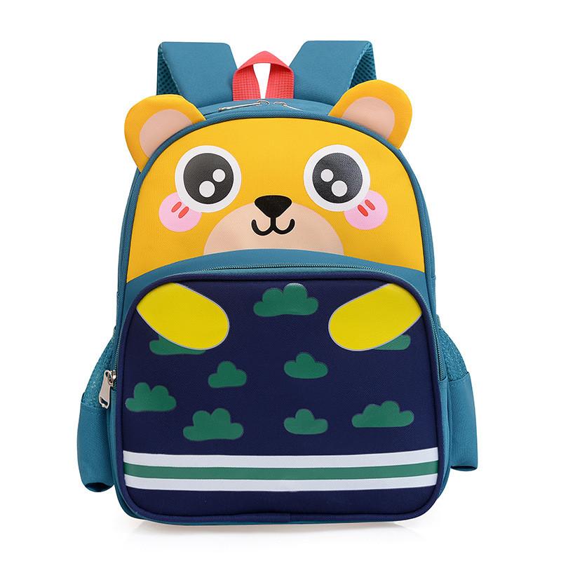 Fun And Colorful Large Capacity Childrens Backpack With Animal Print For School зелёный