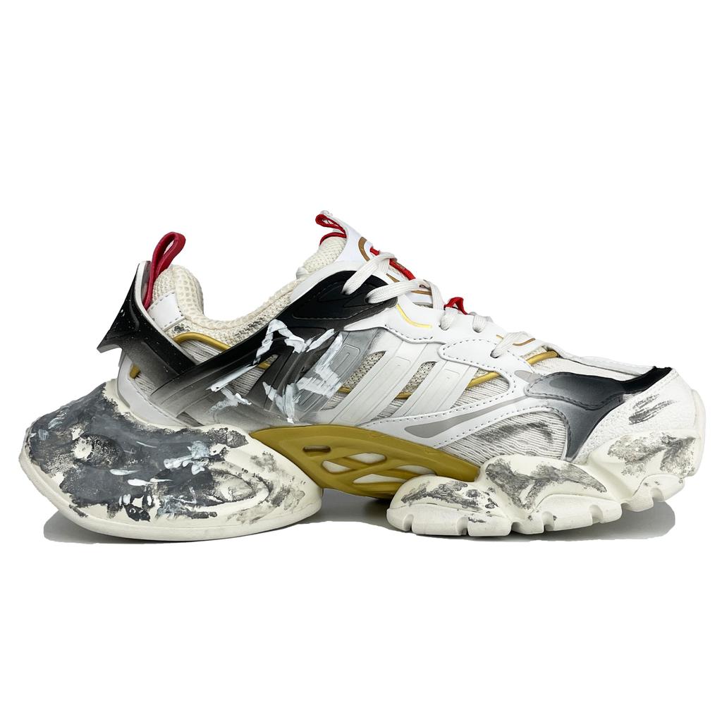 adidas XLG RUNNER DELUXE Abrasion Resistant Low Top Casual Running Shoes Unisex Black White JQ2973(Team1090-)