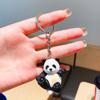 Kreslená Panda Přívěsek na Klíče Roztomilý Přívěsek Panda Kroužek na Klíče Vynikající Všestranné Doplňky pro Dekoraci Batohu Dárky