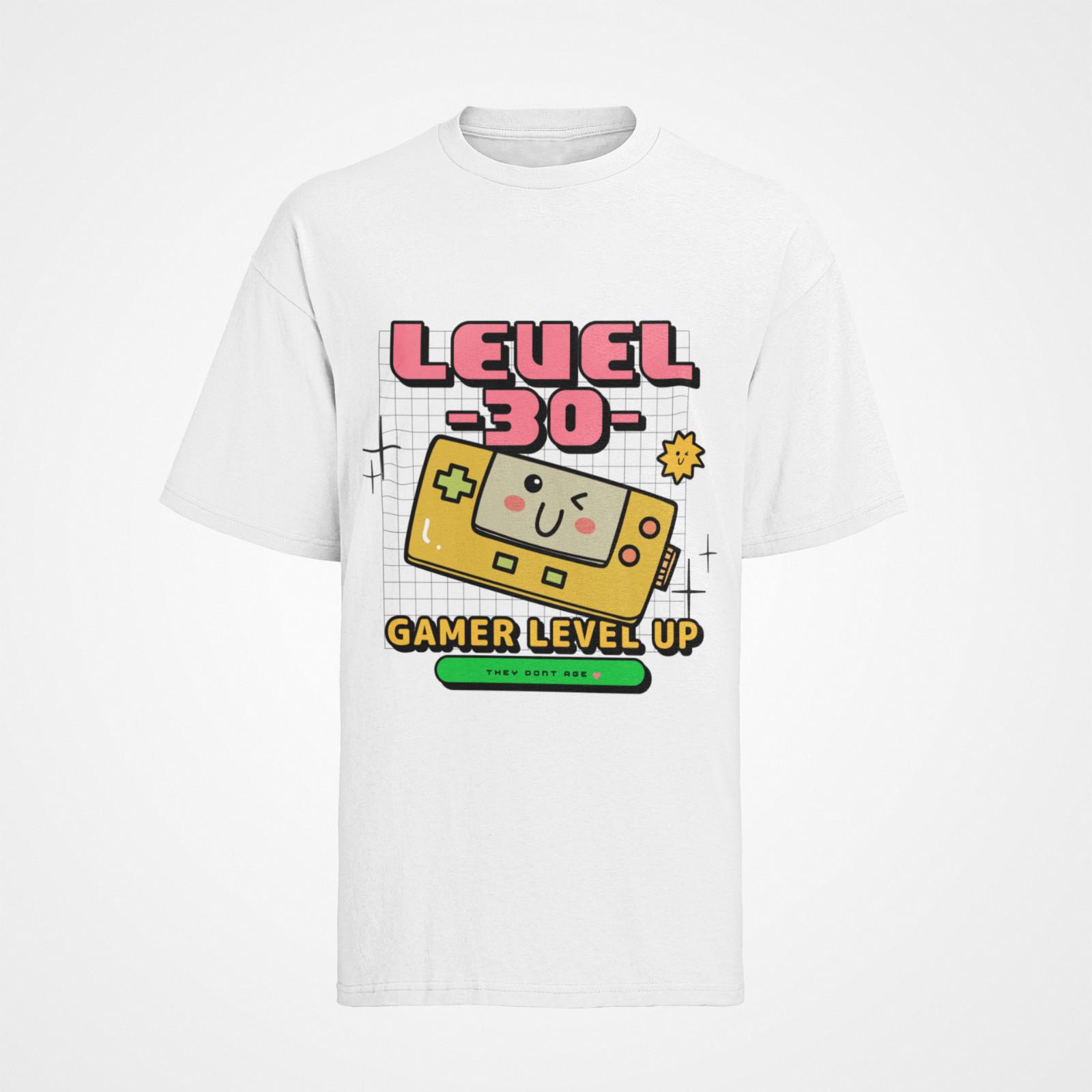 

Personalisiertes Level UP Geburtstags Männer T-Shirt Mens Womens Tees Top Baumwolle Pixel Funny 3XL