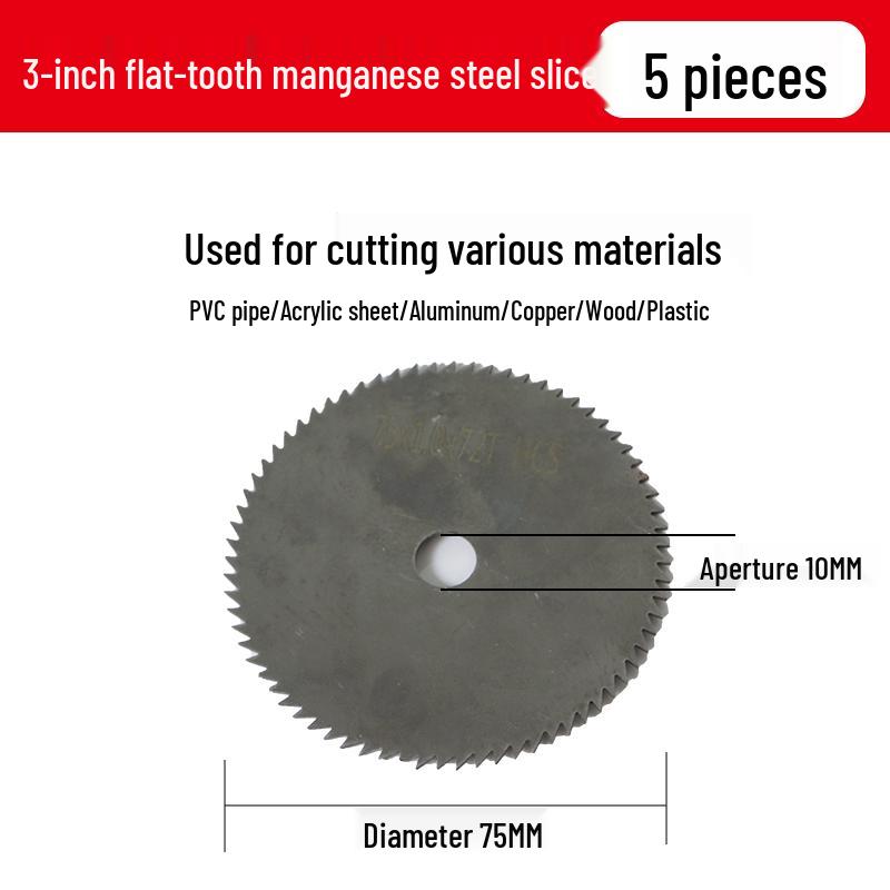 Mini 3" Lithium Battery Angle Grinder with 75mm Cutting Disc for Wood, Stone, and Metal.