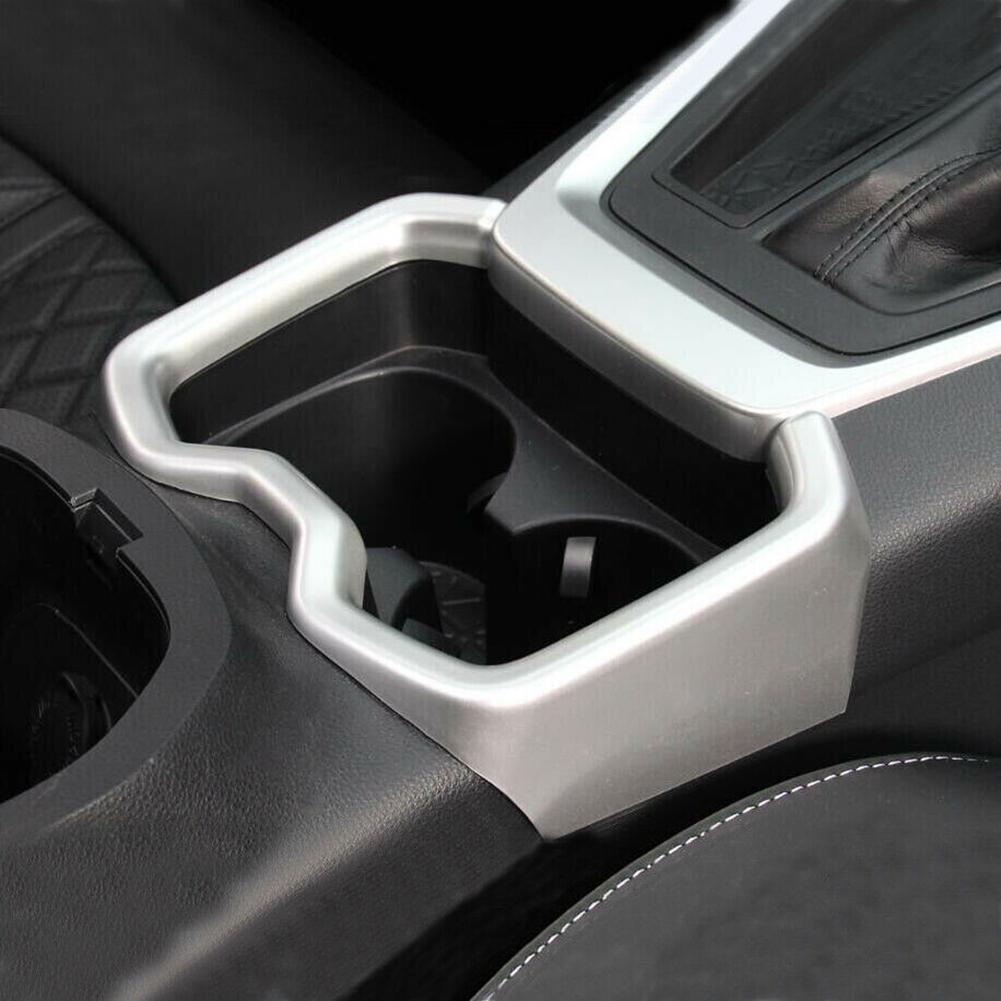 Silver Interior Water Cup Holder Frame Cover Trim Fit For Toyota RAV4 2019-2022