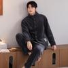 Couple pajamas winter warm coral fleece men's long-sleeved trousers high-end women's flannel loungewear set