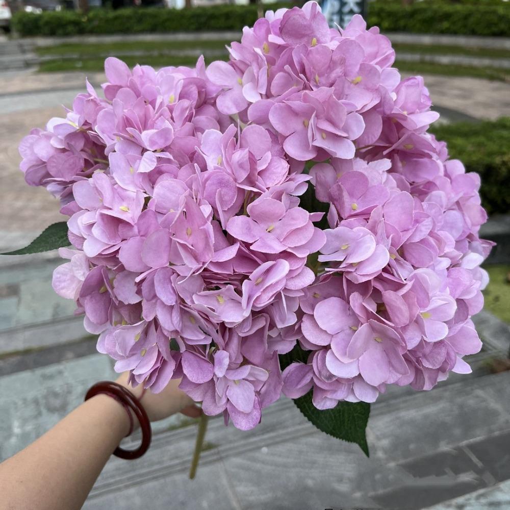 Silk Fake Hydrangea Flowers Large Size Simulated Wedding Floral  for Home Party Wedding
