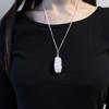 Opalite Necklace Raw Crystal 50cm Chain