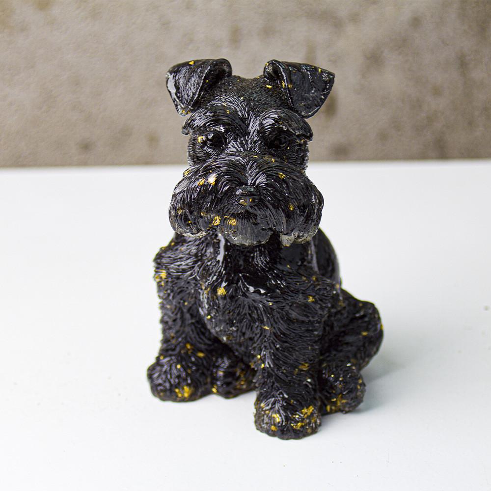 Crystal Obsidian Yellow Quartz Snow Snautery Dog Figurine For Home Decor And Gift Giving