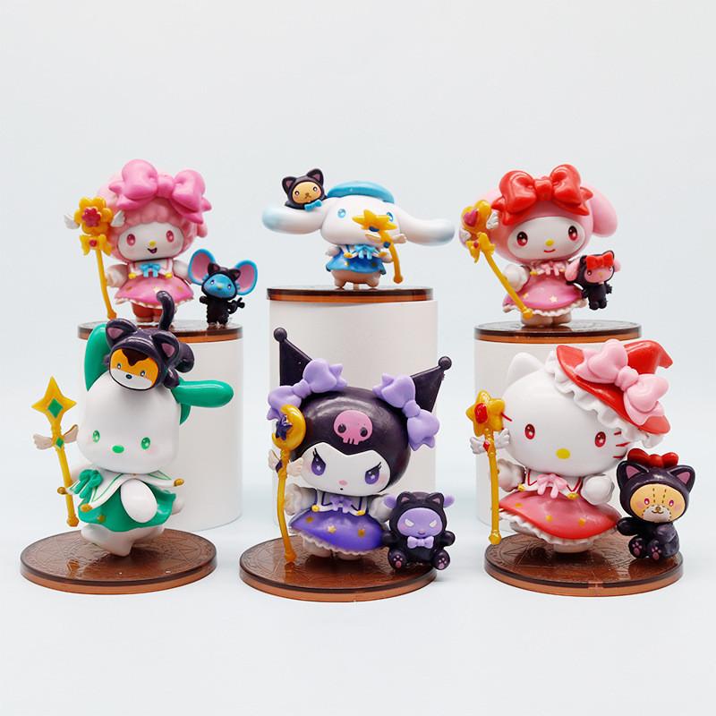 

Sanrio Starry Night Party Pvc Figure Set With Collectible For Desktop Decor