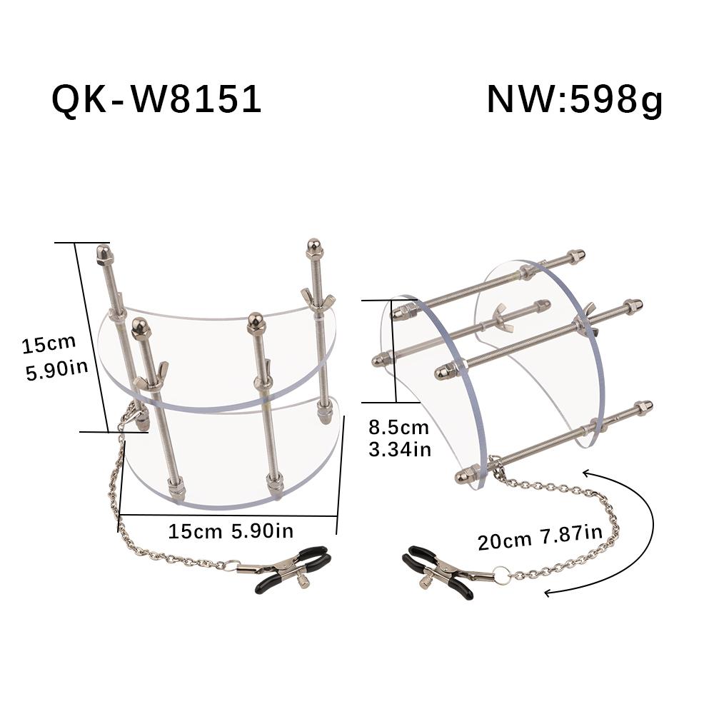 FAAK Metal Breast Clip Nipple Clamps Adjustable Rack Compressor Breast Squeeze Bondage Breast Stimulation SM Sex Toy for Women