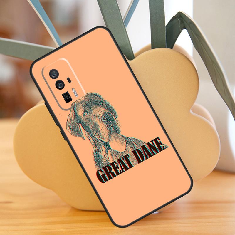 Great Dane Dog Case For Xiaomi 14 13 Ultra 11T 12T 13T Pro 12 Lite POCO F6 F5 X6 M6 Pro X5 X3 F3 M5s Cover