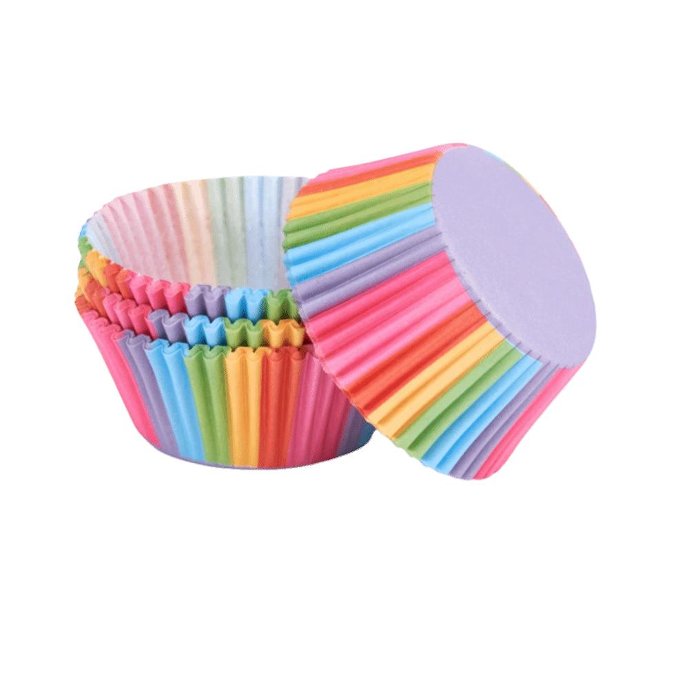 100 PCS Colorful Non-stick Cupcake Liners Food-grade No Smell Baking Cups Parchment Paper Greaseproof Muffin Liners Birthday