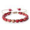 Woven Adjustable Emperor Stones Bracelet 7x5.5mm Rectangle Natural Beaded Stretch Wrap Bangle Fashion Jewelry Gift for Women Men
