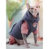 Cat Clothes Winter Warm Cotton Sphynx Cat Hoodies Fleece Sweatshirt Vest For Cats Sphinx Kitten Pajamas Clothes Cat Supplies