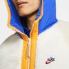 Nike Retro Logo Fleece Colorblock Casual Hooded Sweatshirt Jacket Men Tops Blue White BV3766-133