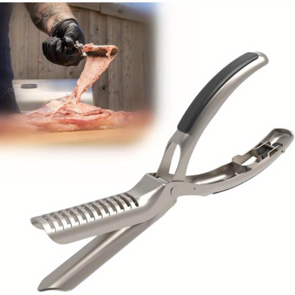 1PC Rib Membrane Remover Stainless Steel Tool Kit - Barbecue Rib Preparation Tool - Ergonomic Design for Easy Membrane Removal Barbecue Accessories