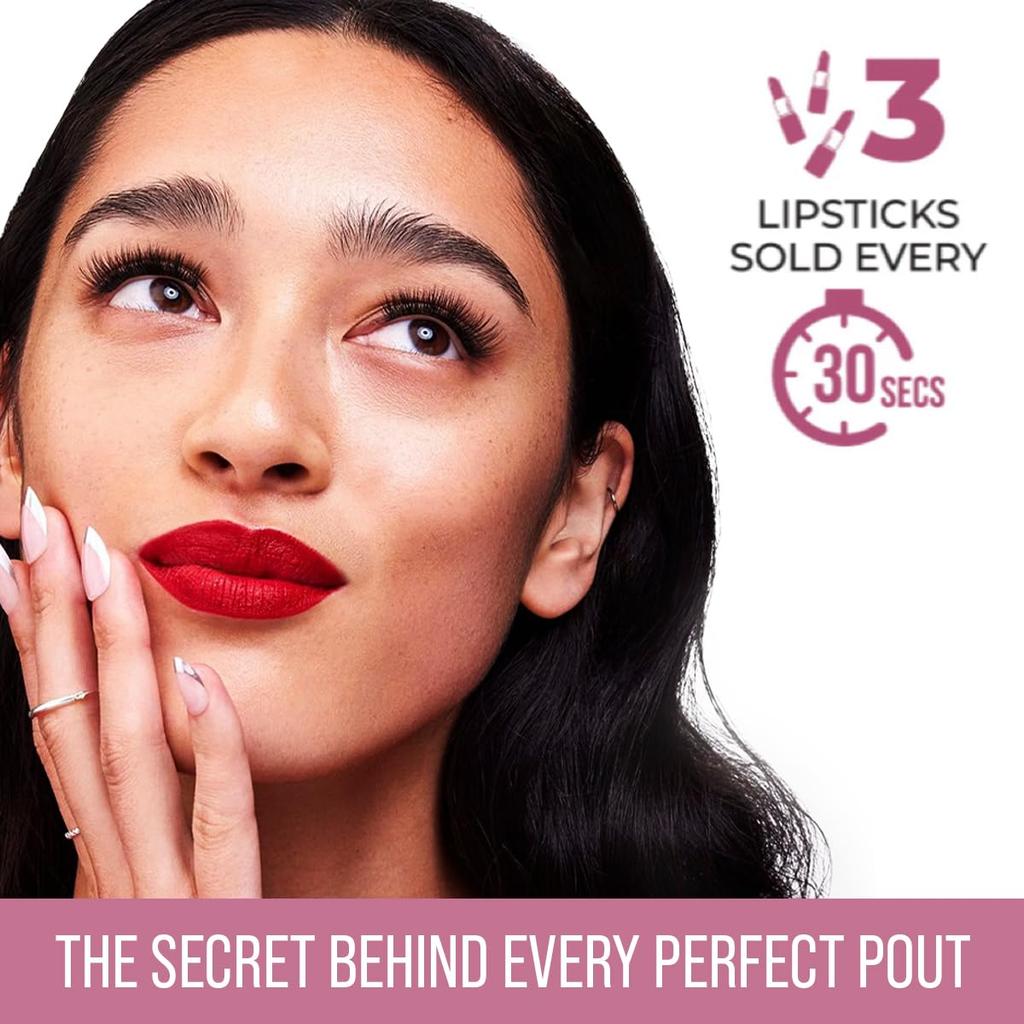 INSIGHT 24 Hrs Non-Transfer Matte Lipstick | Lightweight, Highly Pigmented, Long Wear | Kiss Proof & Smudge Proof | With Vitamin E & Jojoba Oil | V