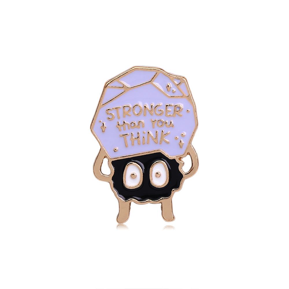 Cartoon Stonger Than You Think Fairydust Design Enamel Brooches Anime Dust Sprite Shaped Golden Pins Bag Clothes Badge